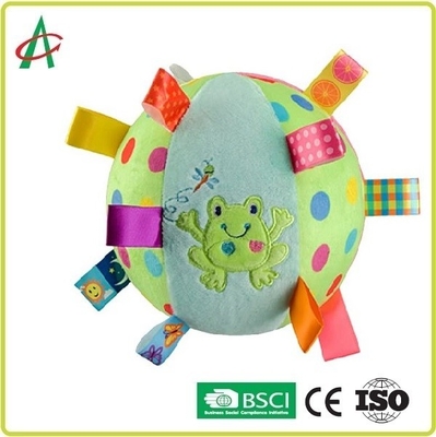 6 นิ้ว Baby Plush Rattle, Multicolor Tag Rattle Ball