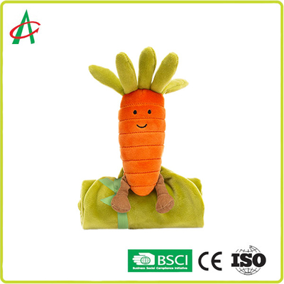 เด็กชายและเด็กหญิงแครอทผ้าห่ม Comfort Plush Soft Saliva ผ้าขนหนู Toy