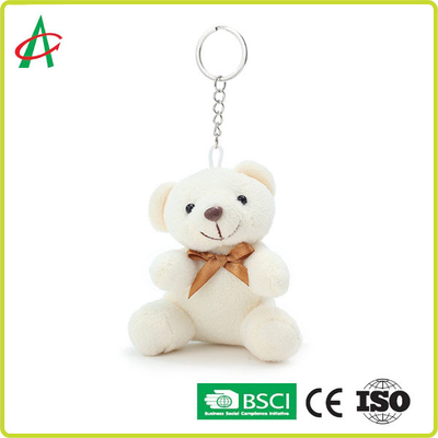 ตุ๊กตาหมีขาวน่ารัก 10 ซม. พร้อมเนคไทผีเสื้อ
