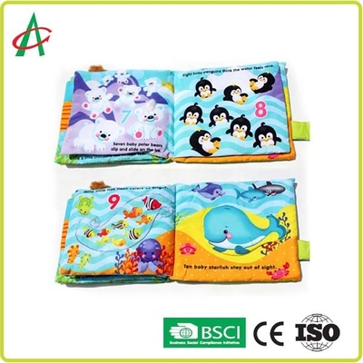 หนังสือนุ่มนิ่มขนาด 20 ซม. x 20 ซม. สำหรับทารกผ้าฝ้ายนุ่มดีไซน์ 3 มิติ