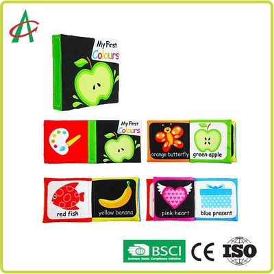 หนังสือผ้านุ่มโพลีเอสเตอร์ 20x20 ซม. สำหรับทารกมาตรฐาน ASTM
