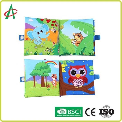 หนังสือผ้านุ่มโพลีเอสเตอร์ 20x20 ซม. สำหรับทารกมาตรฐาน ASTM