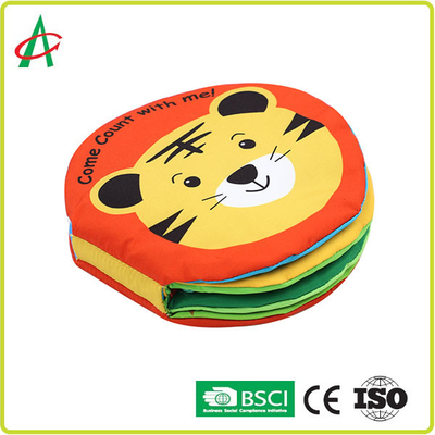 Round Rag Soft Books For Infants พิมพ์สีสันสดใสขนาด 18 ซม. x 18 ซม