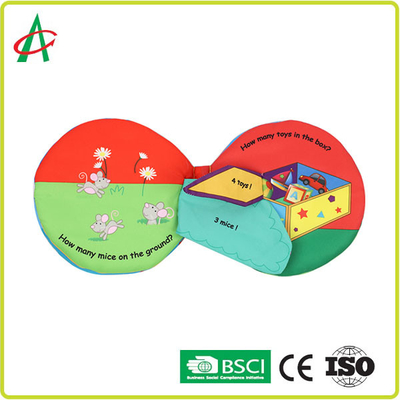 Round Rag Soft Books For Infants พิมพ์สีสันสดใสขนาด 18 ซม. x 18 ซม