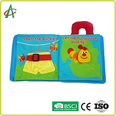 ISO BSCI Family Early Education หนังสือผ้า 3 มิติผ้าโพลีเอสเตอร์