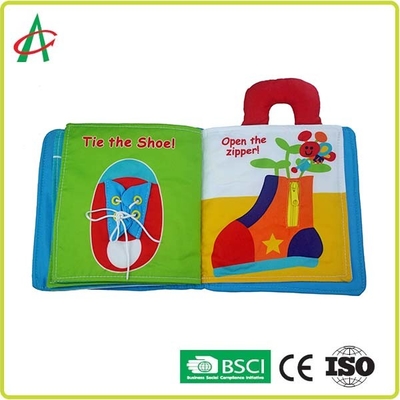 ISO BSCI Family Early Education หนังสือผ้า 3 มิติผ้าโพลีเอสเตอร์
