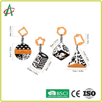 ชุดรูปทรงความคมชัดสูงของเล่นเด็ก, เบาะนั่งเด็กรถเข็นเด็กทารกตุ๊กตา Rattle Rings ที่แขวน Toy
