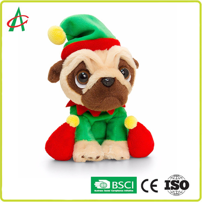 ของเล่นตุ๊กตาดนตรี 12 นิ้ว OEM ร้องเพลงคริสต์มาสสุนัขสีสันสดใส