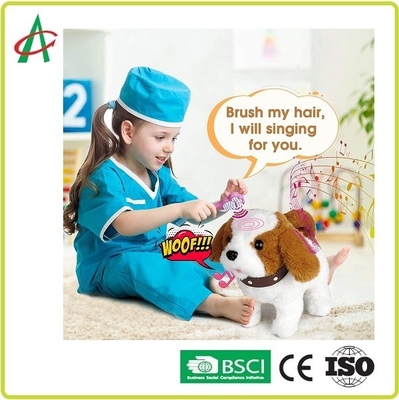 9.8 '' Interactive Stuffed Puppy Walking เห่าร้องเพลง