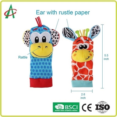 3.36 ออนซ์ Baby Plush Rattle, เขย่าเท้าและข้อมือ ASTM