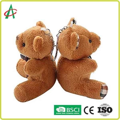 ตุ๊กตาหมีตุ๊กตา 8 ซม. พร้อมพวงกุญแจโลหะใบรับรอง BSCI