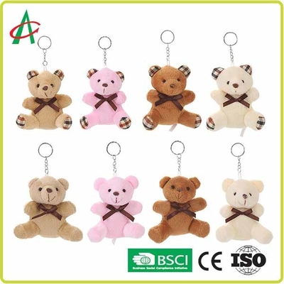 ตุ๊กตาหมีตุ๊กตา 8 ซม. พร้อมพวงกุญแจโลหะใบรับรอง BSCI