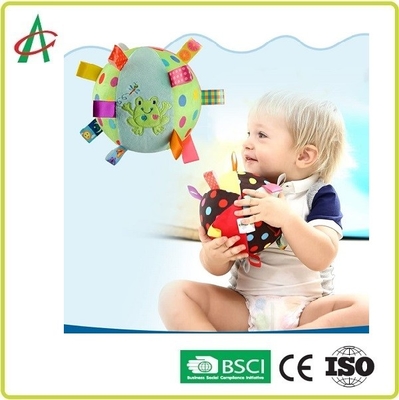 6 นิ้ว Baby Plush Rattle, Multicolor Tag Rattle Ball