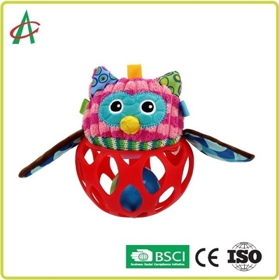 อาหารเกรด L14cm Baby Plush Rattle Hand Fine Movement Training