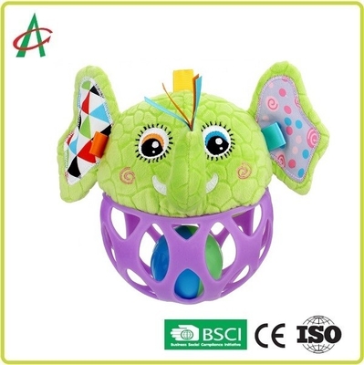 อาหารเกรด L14cm Baby Plush Rattle Hand Fine Movement Training