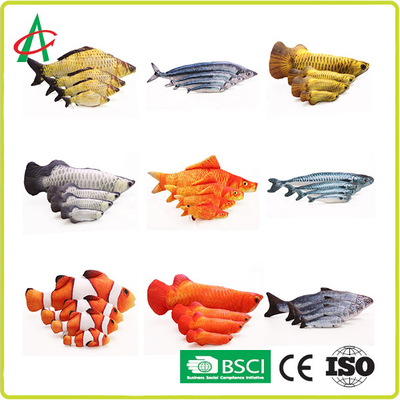 จำลอง ISO9001 Pet Plush Toy, Fish Chew Toy 30X13X5cm