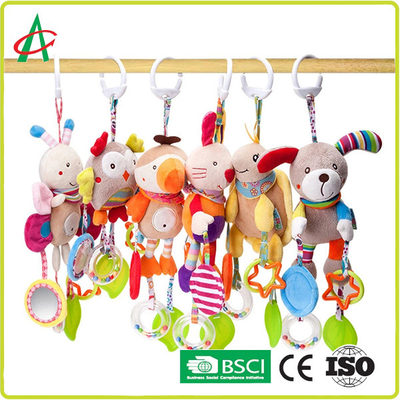 21 * 10 ซม. Crib Safe ตุ๊กตาสัตว์, EN71 Baby Hanging Rattle Toys