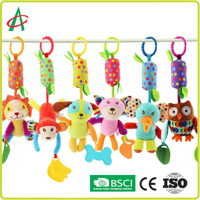 21 * 10 ซม. Crib Safe ตุ๊กตาสัตว์, EN71 Baby Hanging Rattle Toys