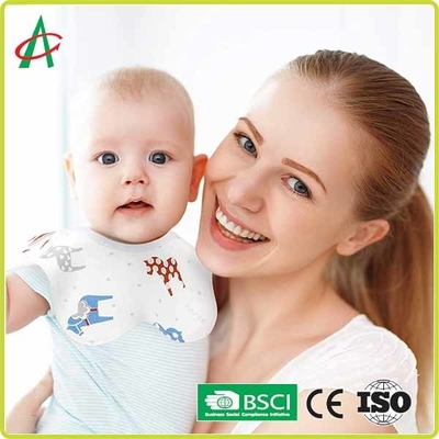 ผ้ากันเปื้อนเด็กแรกเกิด BPA ฟรีผ้าฝ้ายหมุนได้ 360 องศา