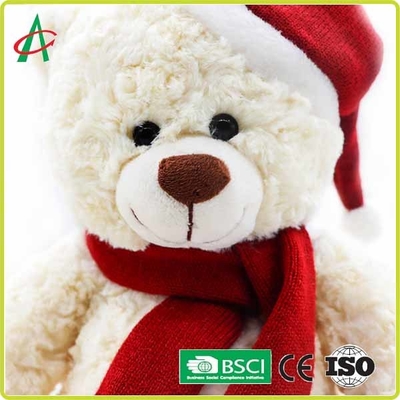 ตุ๊กตาหมีตุ๊กตา 25 ซม. Huggable พร้อมหมวกคริสต์มาส