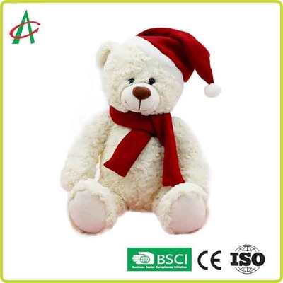ตุ๊กตาหมีตุ๊กตา 25 ซม. Huggable พร้อมหมวกคริสต์มาส