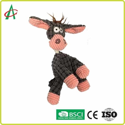 ของเล่นสำหรับสัตว์เลี้ยงที่ทนทานแบบโต้ตอบ Squeaky Toy Donkey Plush Pet Toys สำหรับลูกสุนัขและสุนัขขนาดกลาง