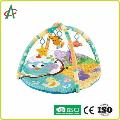 กิจกรรมเด็กพกพาที่ซักได้โพลีเอสเตอร์ 100% Play Gym Mat เด็กวัยหัดเดิน