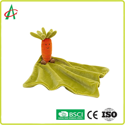 เด็กชายและเด็กหญิงแครอทผ้าห่ม Comfort Plush Soft Saliva ผ้าขนหนู Toy