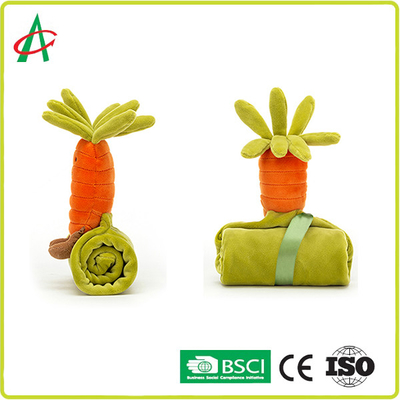 เด็กชายและเด็กหญิงแครอทผ้าห่ม Comfort Plush Soft Saliva ผ้าขนหนู Toy
