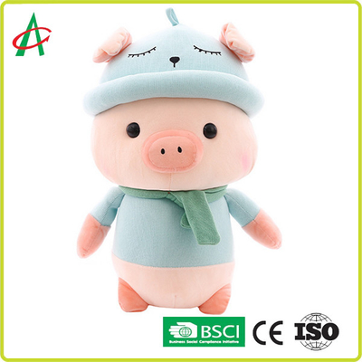 OEM ODM ตุ๊กตาหมูตุ๊กตาหมอนตุ๊กตาหมูผ้าพันคอน่ารัก Scar