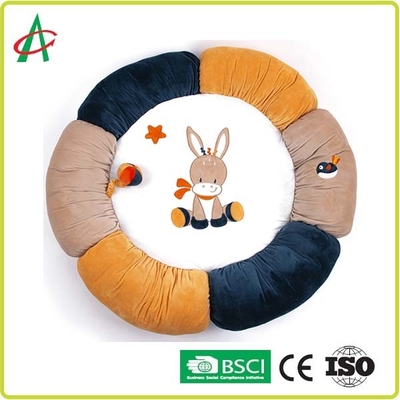 AZO ฟรีผ้าโบอา Baby Gym Play Mat พร้อมของเล่นตุ๊กตาสัตว์ขนาดเล็ก