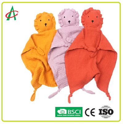 OEM Muslin ผ้านวมเด็กแรกเกิดของเล่นผ้าฝ้ายอินทรีย์ตุ๊กตาสัตว์