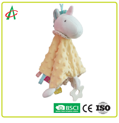 ซักได้ 20.5x25CM Baby Comfort Blanket ของเล่น CE / BSCI Certificate