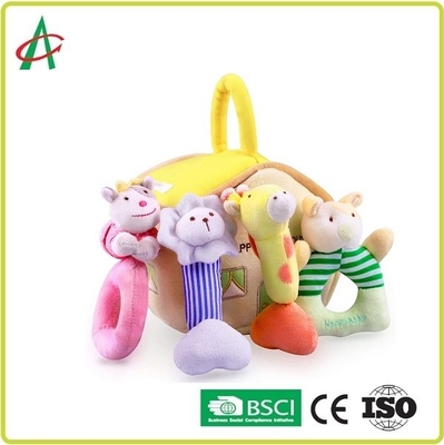 ASTM Huggable Plush Rattle ของเล่นพร้อม PP Cotton Filled
