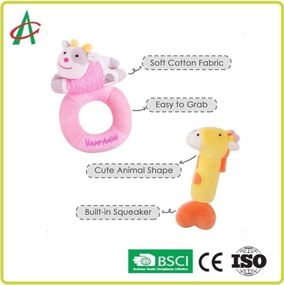 ASTM Huggable Plush Rattle ของเล่นพร้อม PP Cotton Filled