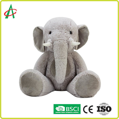 ตุ๊กตาช้างยัดไส้ตุ๊กตาช้างสีเทา 30 ซม. OEM ที่ยอมรับได้