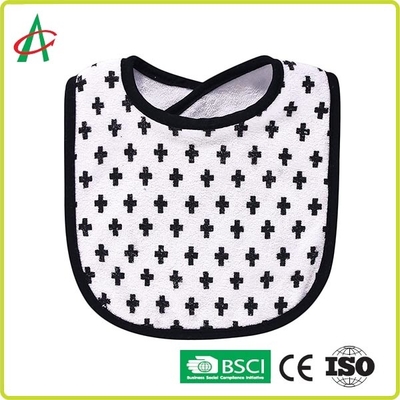 ผ้าฝ้าย 100% ดูดซับ Unisex Baby Drool Bibs พร้อม Snap ปรับได้