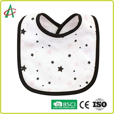 ผ้าฝ้าย 100% ดูดซับ Unisex Baby Drool Bibs พร้อม Snap ปรับได้