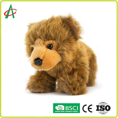 ไม่มี Phthalates น่ารักสไตล์สมจริงสีน้ำตาลเด็ก Grizzly Bear ตุ๊กตาของเล่น