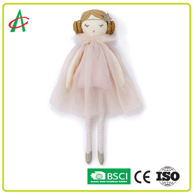 BSCI EN71 PP ตุ๊กตาผ้าฝ้ายยัดตุ๊กตาในชุดบัลเล่ต์