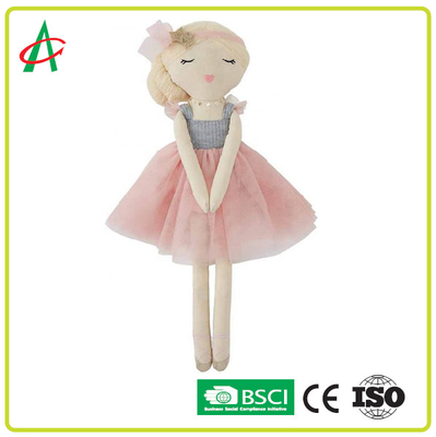 BSCI EN71 PP ตุ๊กตาผ้าฝ้ายยัดตุ๊กตาในชุดบัลเล่ต์