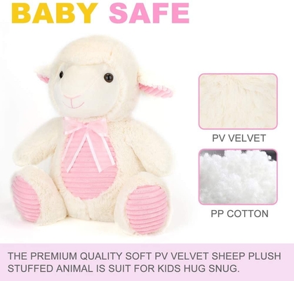 ไม่ระคายเคือง 20 ซม. PP Cotton PV Velvet Sheep Plush Toy